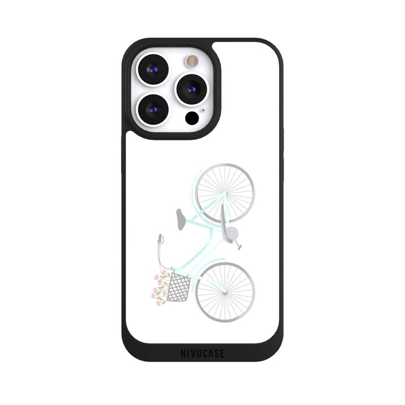 iPhone 13 Pro NIVOpure Retro Fahrrad weißer Hintergrund 