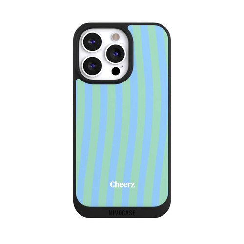 Apple iPhone 13 Pro NIVOpure Cheerz Rayures Bleu Vert