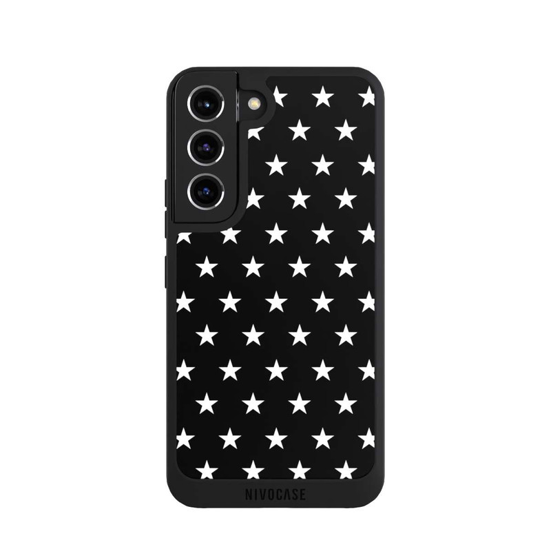 Galaxy S22 NIVOpure Polka Stars - black and white