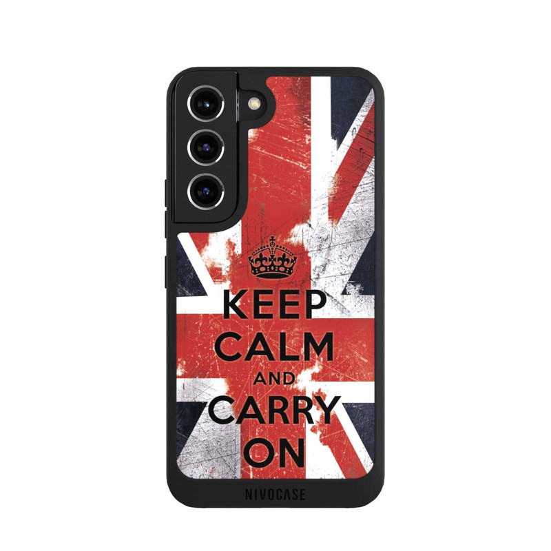 Galaxy S22 NIVOpure Keep Calm and Carry on - Anglais