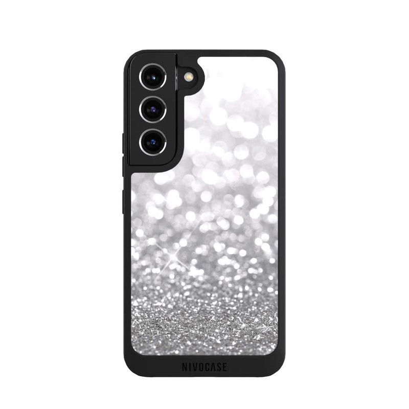 Galaxy S22 NIVOpure Pluie de Paillettes Argentées Look