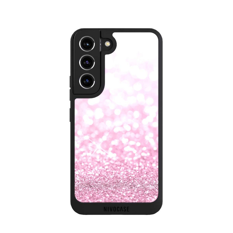 Galaxy S22 NIVOpure Pluie de paillettes roses look