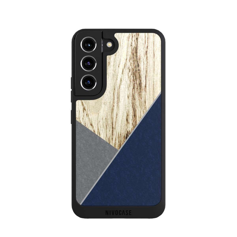 Galaxy S22 NIVOpure Bois Graphique Bleu