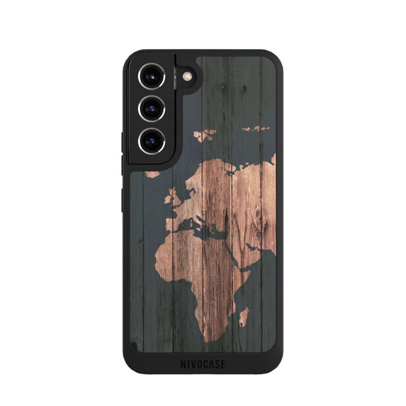 Galaxy S22 NIVOpure Wooden World Map