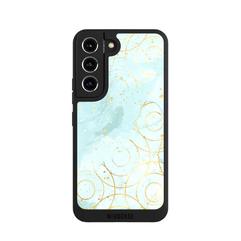 Galaxy S22 NIVOpure Marbre Vert Motif de Maille Mixte