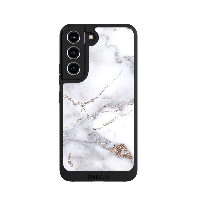 Galaxy S22 NIVOpure Marbre Argent Scintillant Look