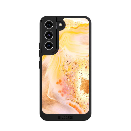 Samsung Galaxy S22 NIVOpure Marbre Orange Scintillant