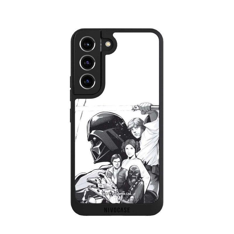 Galaxy S22 NIVOpure Personnages StarWars - Noir et Blanc