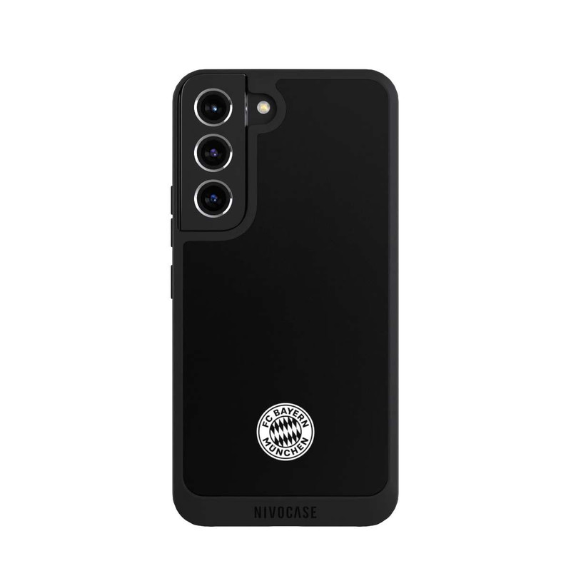 Galaxy S22 NIVOpure Klassisches FCB Logo Klein - Weiß auf Schwarz