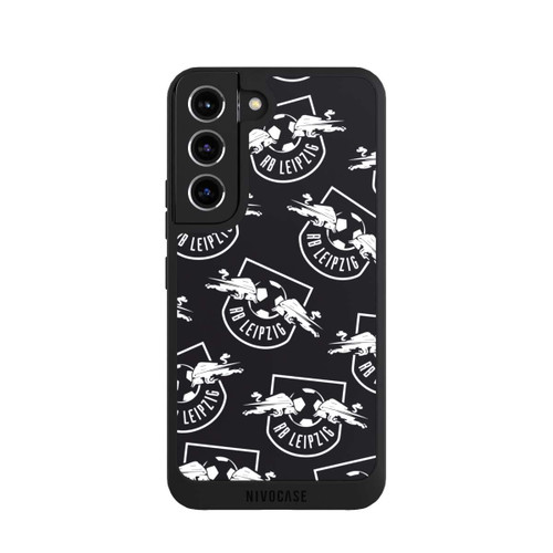 Samsung Galaxy S22 NIVOpure Logos RB Leipzig Weiß auf Schwarz