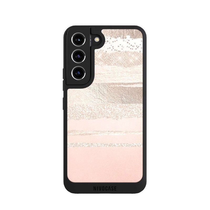 Galaxy S22 NIVOpure Couches de paillettes (Rosé/Argent) Glitterlook