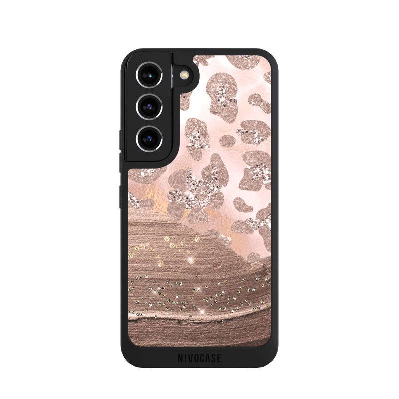 Galaxy S22 NIVOpure Léopard argenté pailleté