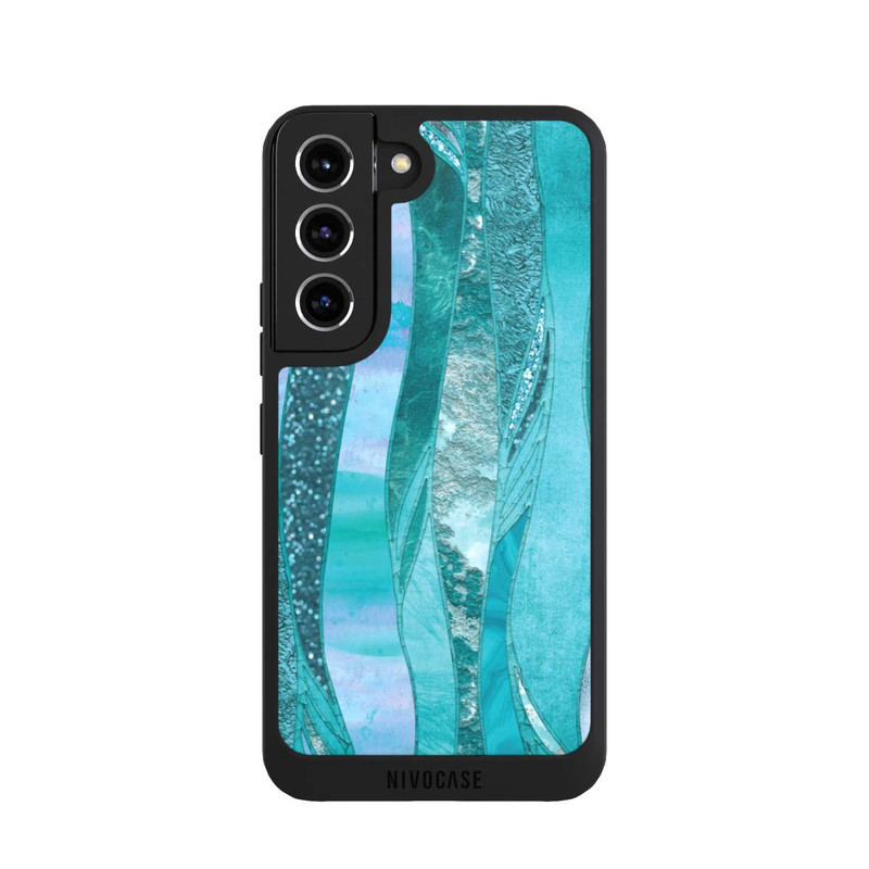 Galaxy S22 NIVOpure glamouröser Glitzerlook blau