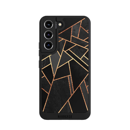 Samsung Galaxy S22 NIVOpure Schwarze Nacht Gold Druck