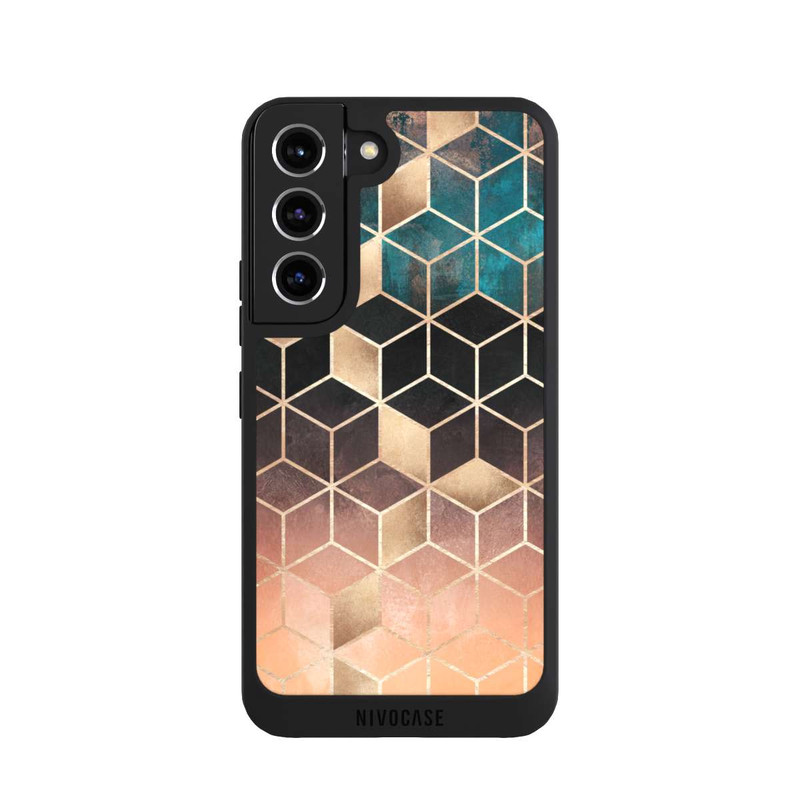 Galaxy S22 NIVOpure Cubes de rêve imprimé doré