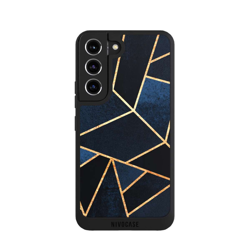 Galaxy S22 NIVOpure Navy Stein Golddruck
