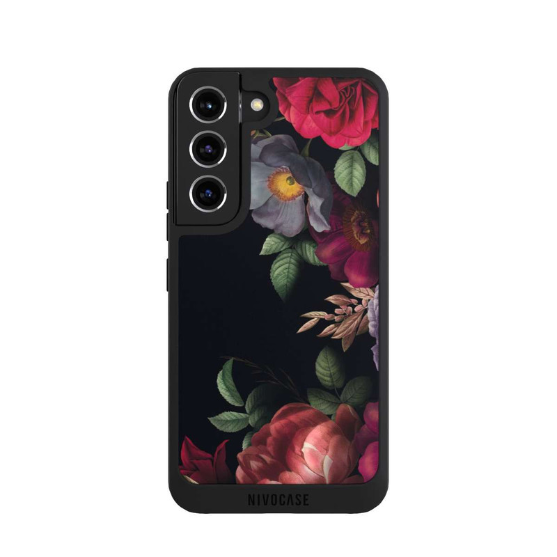 Galaxy S22 NIVOpure Fleurs sur noir