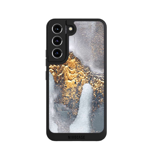 Samsung Galaxy S22 NIVOpure Beton-Gold-Glitzerlook