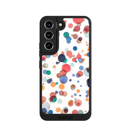 Samsung Galaxy S22 NIVOpure Tropfen Aquarell Textur Blau Gelb