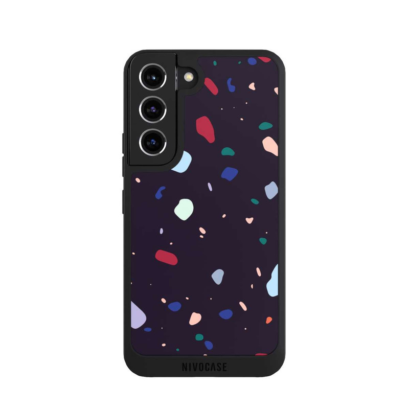 Galaxy S22 NIVOpure Moderner dunkel abgerundeter Terrazzo