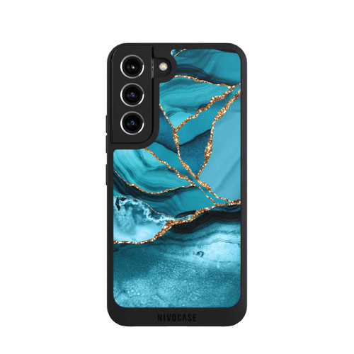 Samsung Galaxy S22 NIVOpure Marbre Bleu Glacier