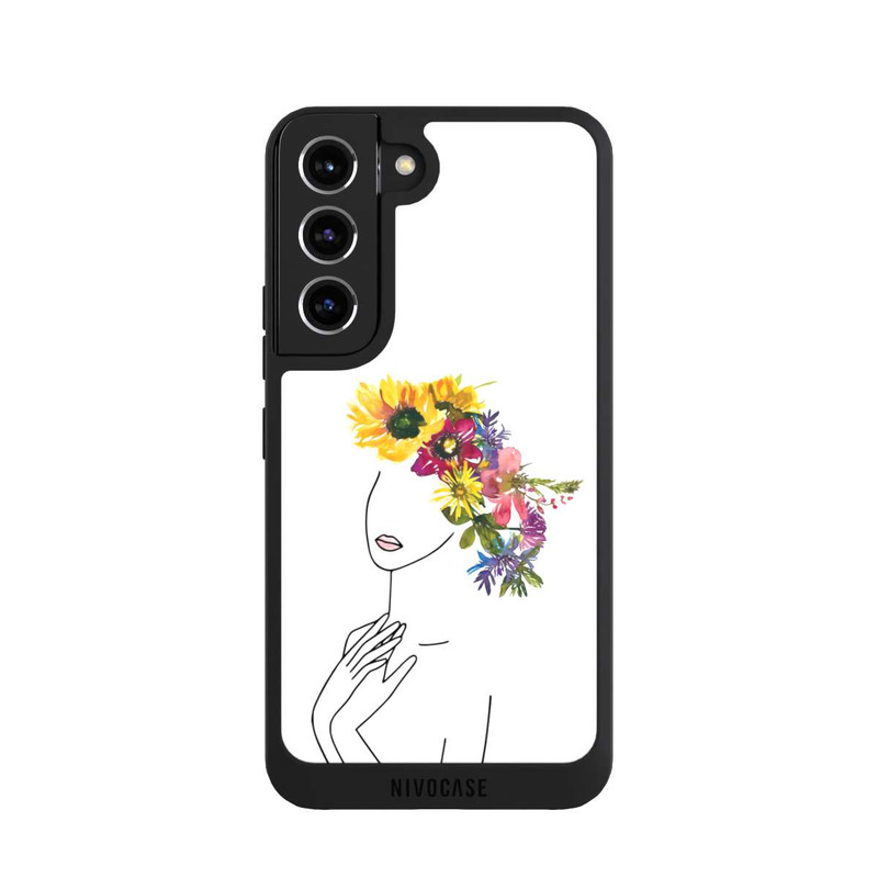 Galaxy S22 NIVOpure Line Art Woman flowercrown