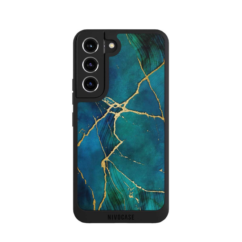 Galaxy S22 NIVOpure Mineral glamour blue gold look