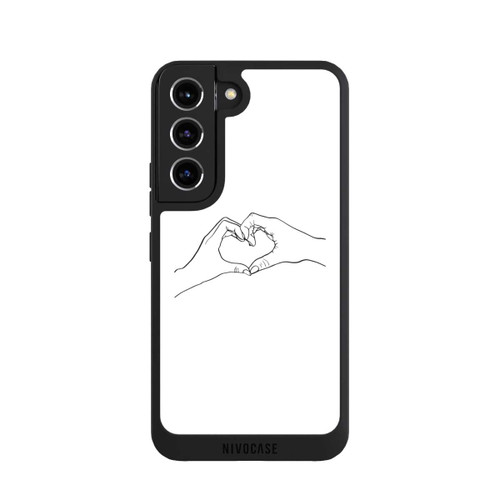 Samsung Galaxy S22 NIVOpure Herz Hände Line Art