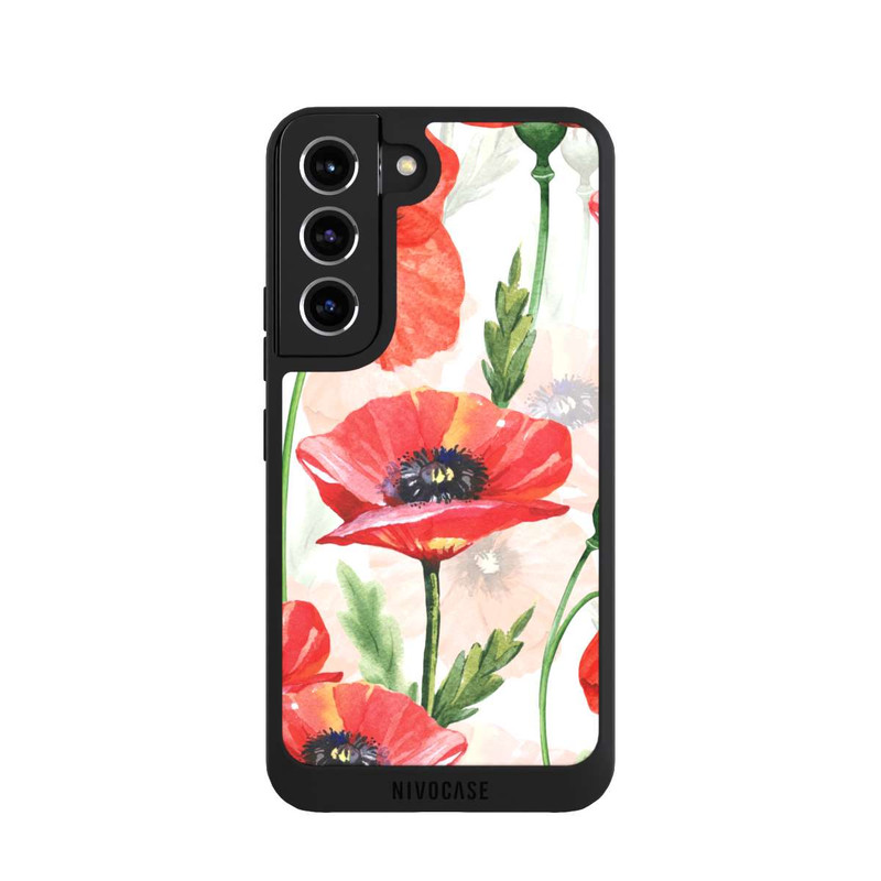 Galaxy S22 NIVOpure Wasserfarbe Mohnblumen