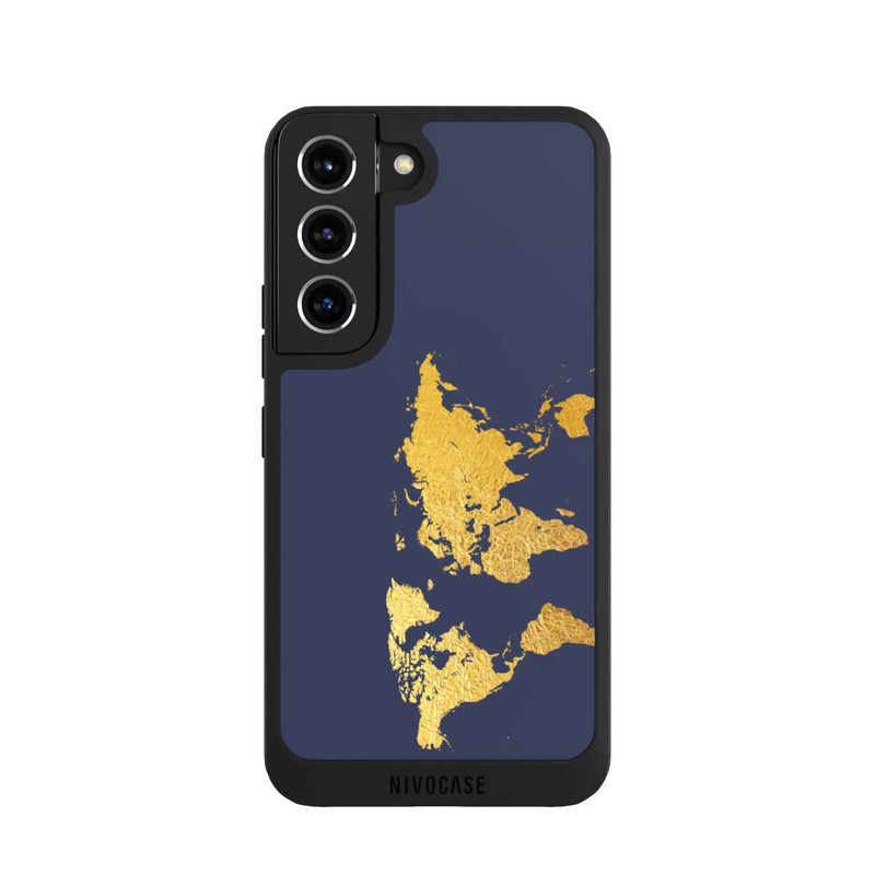 Galaxy S22 NIVOpure Weltkarte Gold