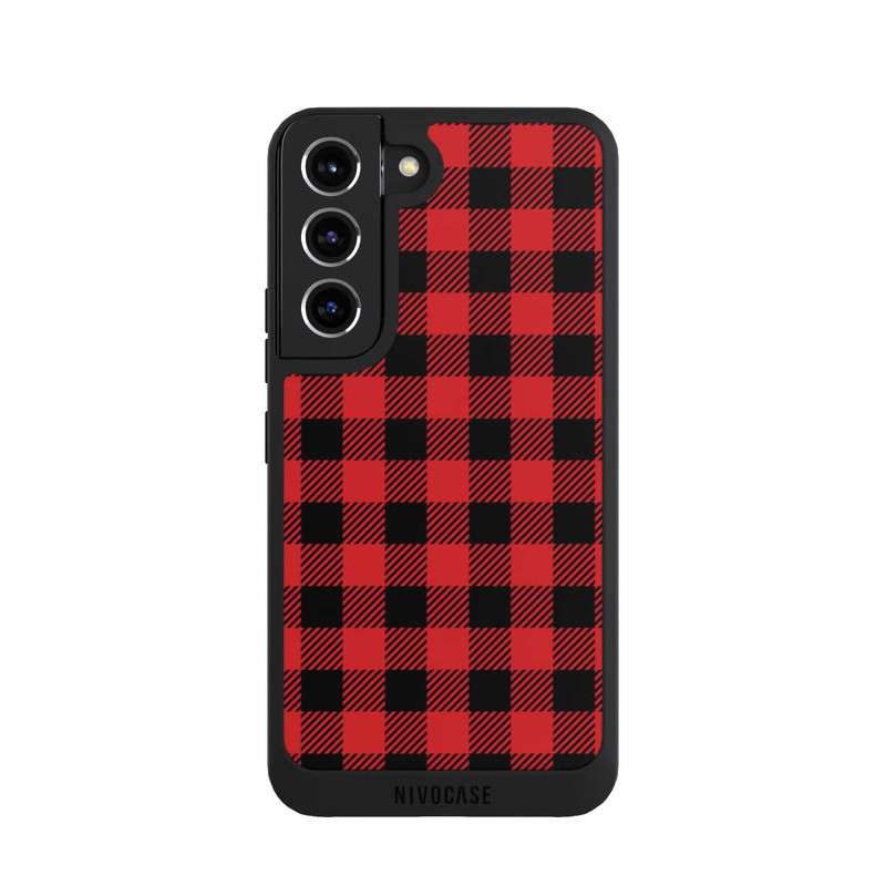 Galaxy S22 NIVOpure Red Lumberjack Pattern