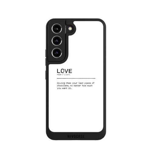 Samsung Galaxy S22 NIVOpure Zitat Love Chocolate (englisch)