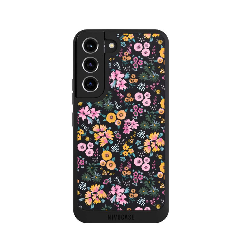 Galaxy S22 NIVOpure Petites Fleurs colorées Noir 2