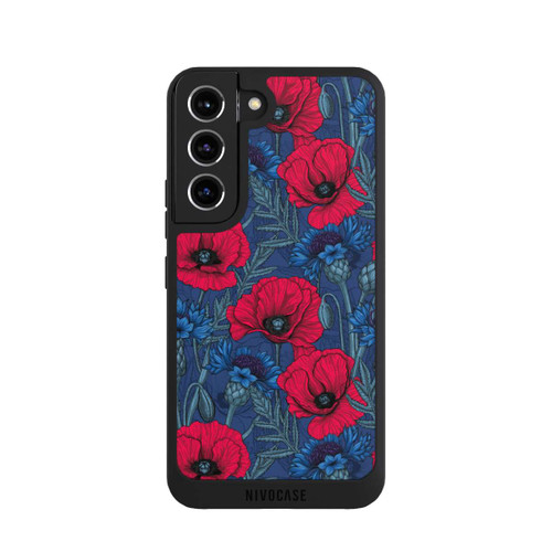 Samsung Galaxy S22 NIVOpure Poppies and Cornflowers on Blue