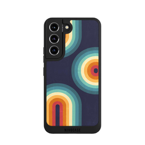 Samsung Galaxy S22 NIVOpure Double Rainbow on Blue