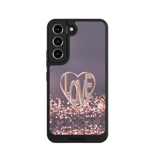 Samsung Galaxy S22 NIVOpure LOVE Glitzerrosa