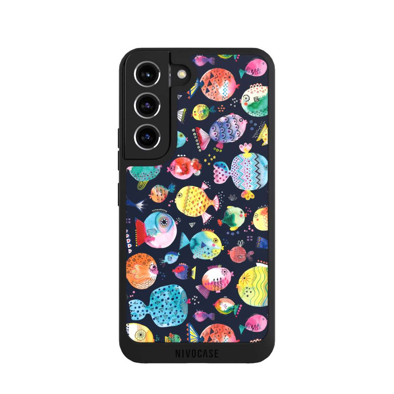 Galaxy S22 NIVOpure Strandkugelfische Kinder Marineblau