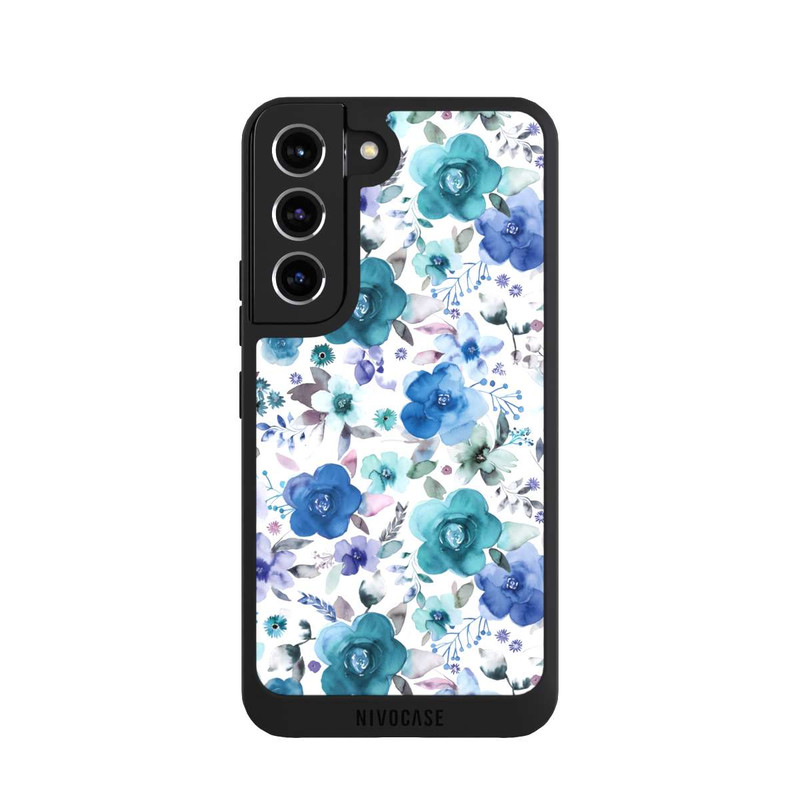 Galaxy S22 NIVOpure Winter Floral Bouquets Blue