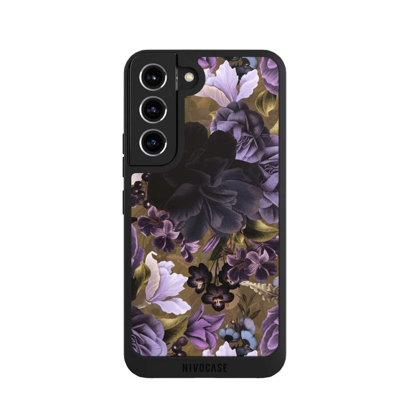 Galaxy S22 NIVOpure Fleurs vintage violettes et dorées