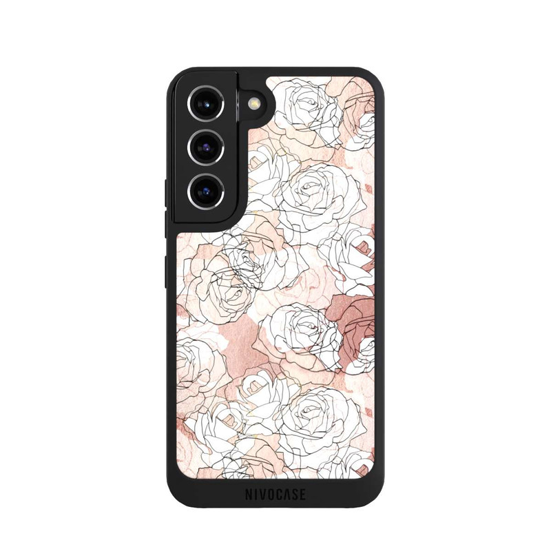 Galaxy S22 NIVOpure Blühende Rosen Line Art