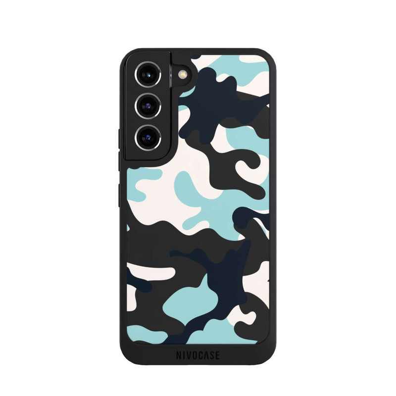 Galaxy S22 NIVOpure Camouflage Bleu