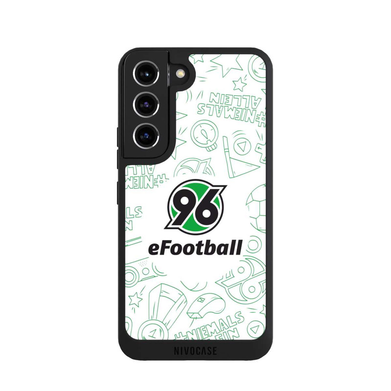 Galaxy S22 NIVOpure Hannover 96 Football Pattern Design White