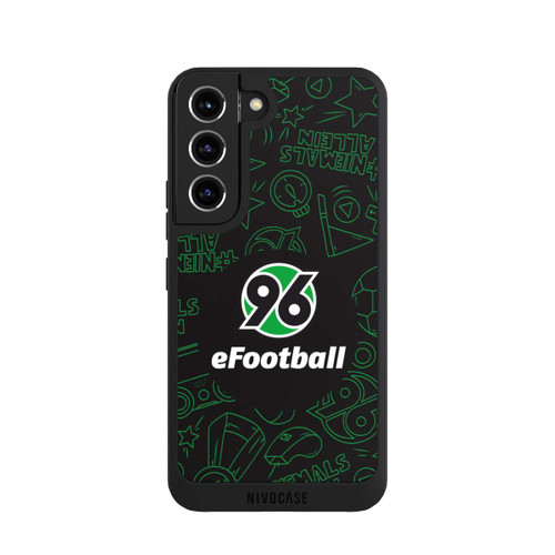 Samsung Galaxy S22 NIVOpure Hannover 96 Football Pattern Design Black