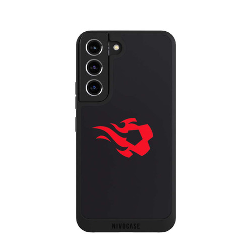 Samsung Galaxy S22 NIVOpure Belgian Red Flames Schwarz