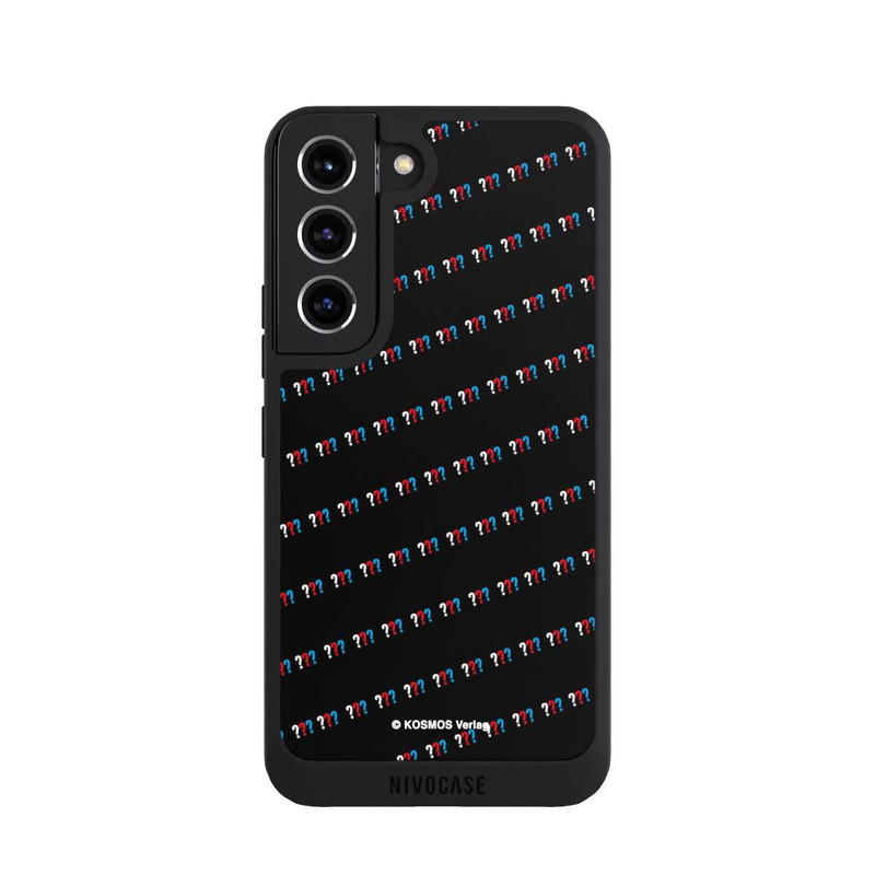 Galaxy S22 NIVOpure Drei Fragezeichen Muster Schräg