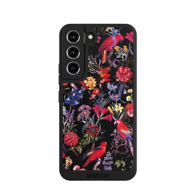 Galaxy S22 NIVOpure Dark Flowers and Parrots