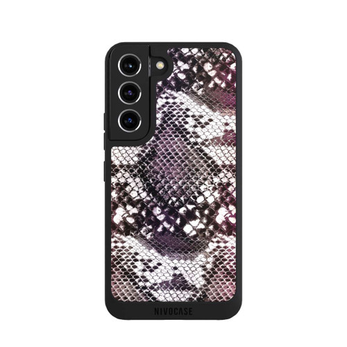 Samsung Galaxy S22 NIVOpure Burgundy Snake Skin Pattern