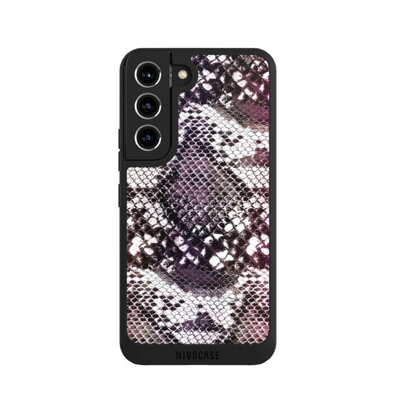 Galaxy S22 NIVOpure Burgundy Snake Skin Pattern