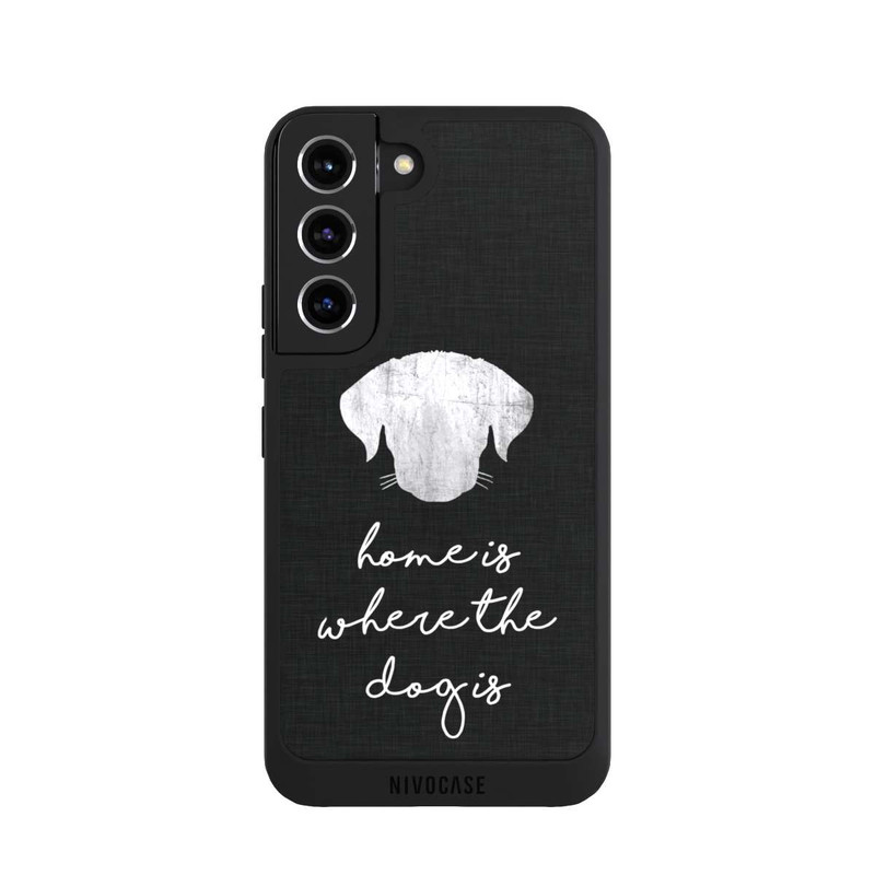Galaxy S22 NIVOpure Home Is Where The Dog Is - White on Black
