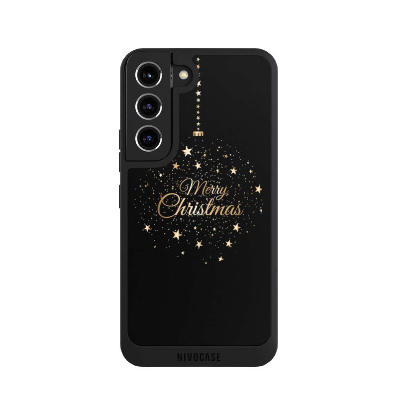 Galaxy S22 NIVOpure Merry Christmas Gold Stars